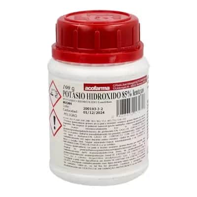 Potasio Hidróxido Acofar 100G - Materia Prima