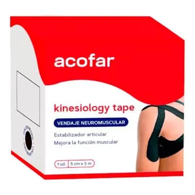 Acofar Kinesio Tape Negro 5cm x 5m - Cinta Elástica