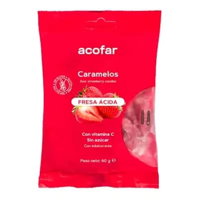 Acofarsweet Caramelos Fresa - Alivio de garganta