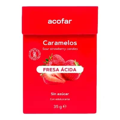 Acofarsweet Fresa Sin Azúcar | Caramelo Garganta
