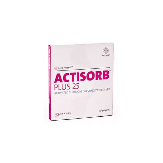 Actisorb Plus 25 Apósitos 10,5x19cm 10uds