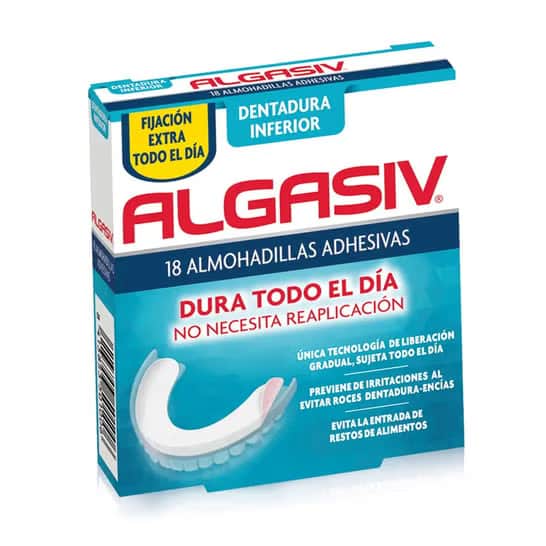 Algasiv Almohadillas Adhesivas Protesis Inferior 18uds