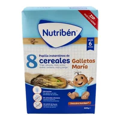 Nutriben 8 Cereales Galletas Maria 600g | Papilla Bebés