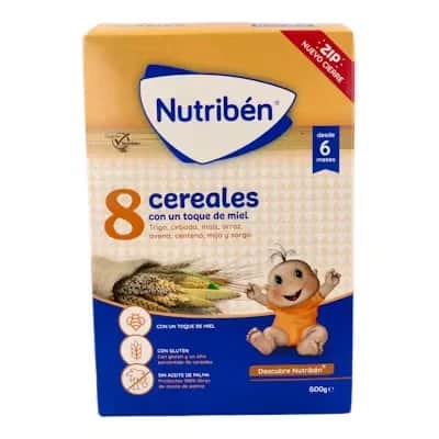 Nutribén 8 Cereales Miel 600g | Sin Gluten