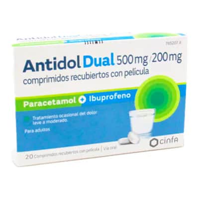 Antidol Dual 500/200 mg - Dolor y Fiebre