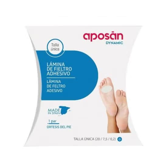 Aposan Dynamic Lámina Fieltro Adhesiva Talla Única 1 Par
