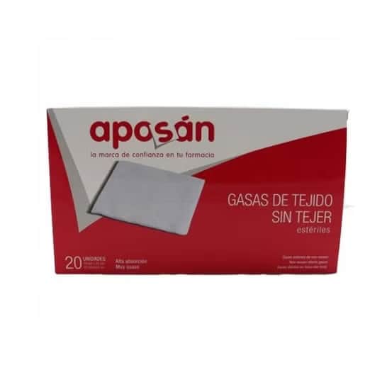 Aposan Gasa Estéril Tejido sin Tejer Compresas 10x20cm 20uds