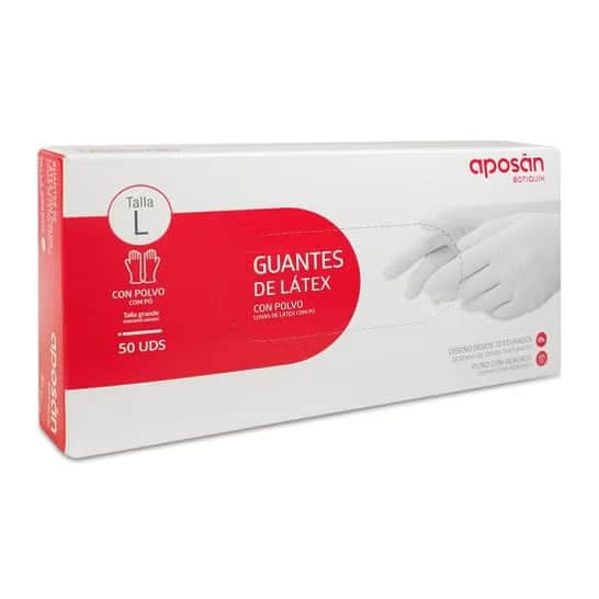 Aposan Guantes Látex L 50pares