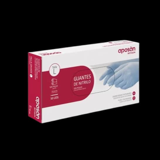 Aposan Guantes Nitrilo Talla L 50uds