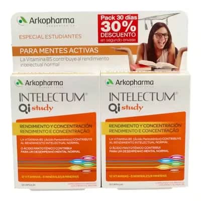 Intelectum Study Pack 30 Cáps X2 - Rendimiento