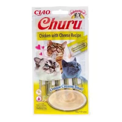 Churu Pollo con Queso - Snack con Calcio Gatos