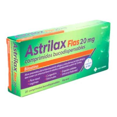 Astrilax Flas 20 mg 20 Comp - Alergia