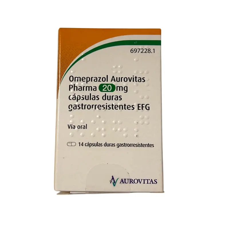 Aurovitas Omeprazol 20 Mg, 14 cápsulas