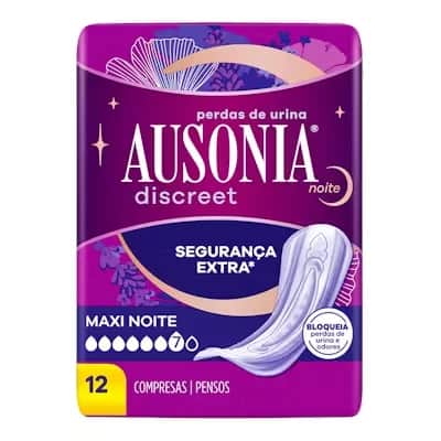 Ausonia Discreet Maxi 12 - Máxima Absorción Nocturna