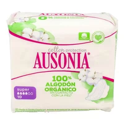 Ausonia Organic Cotton Super Alas | Máxima Protección