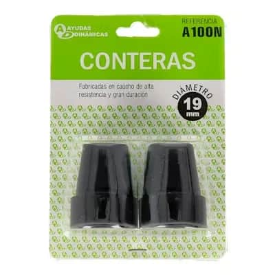 Contera Bastón 19mm Negro - Apoyo Discreto