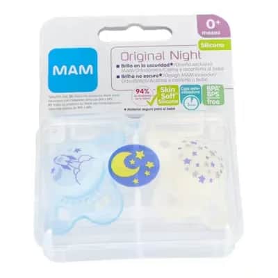 Chupete Mam Original Night Azul 0-6M | Sin BPA