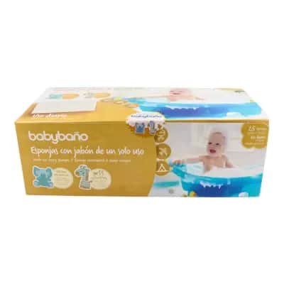 Babybaño Esponja con Jabón - Higiene Bebé un Uso