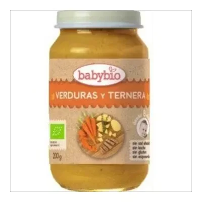 Babybio Potito Verduras y Ternera 8 Meses 200g Bio