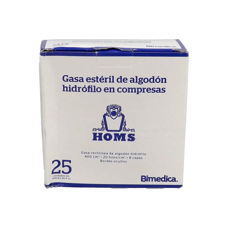 Gasa Estéril Homs 25 ud | Curación heridas