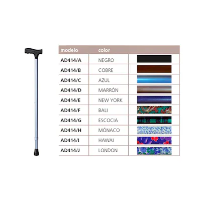 Bastón Aluminio Ayuda Din AD414B - Movilidad