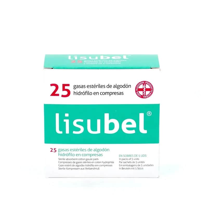 Gasa Estéril Lisubel 25U | Para Heridas