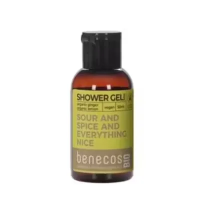 Benecos Gel Baño Jengibre Limón 50ml - Tamaño Viaje