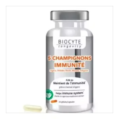 Biocyte 5 Champignons Immunité | Defensas y Antioxidantes