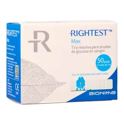 Tiras Reactivas Glucosa Rightest Max 50 | Control