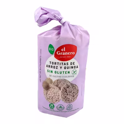 El Granero Tortitas Arroz Quinoa Bio - Snack Sin Gluten