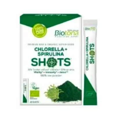 Biotona Chlorella Espirulina Raw 20 Shots Bio Vegan