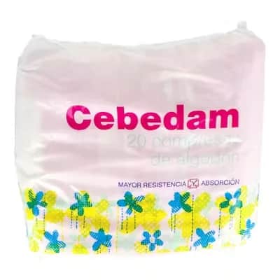 Compresa Hig Cebedam Algodón 20U - Protección Menstrual