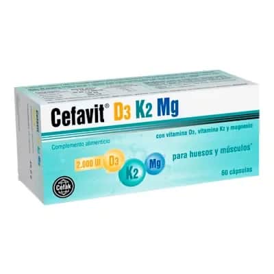 Cefavit D3 K2 Mg 60 Caps | Huesos y Dientes