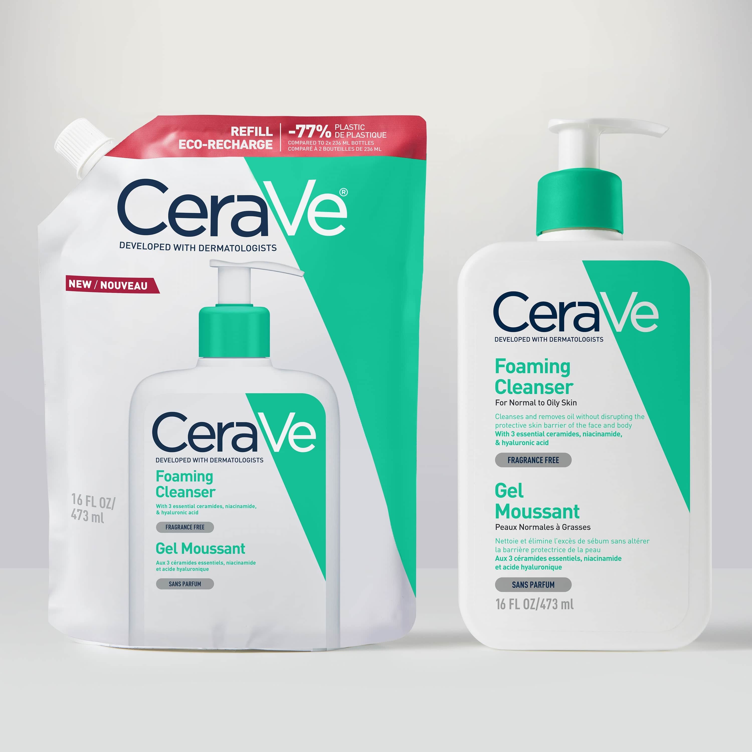Cerave Gel Limpiador Espumoso recarga 473ml