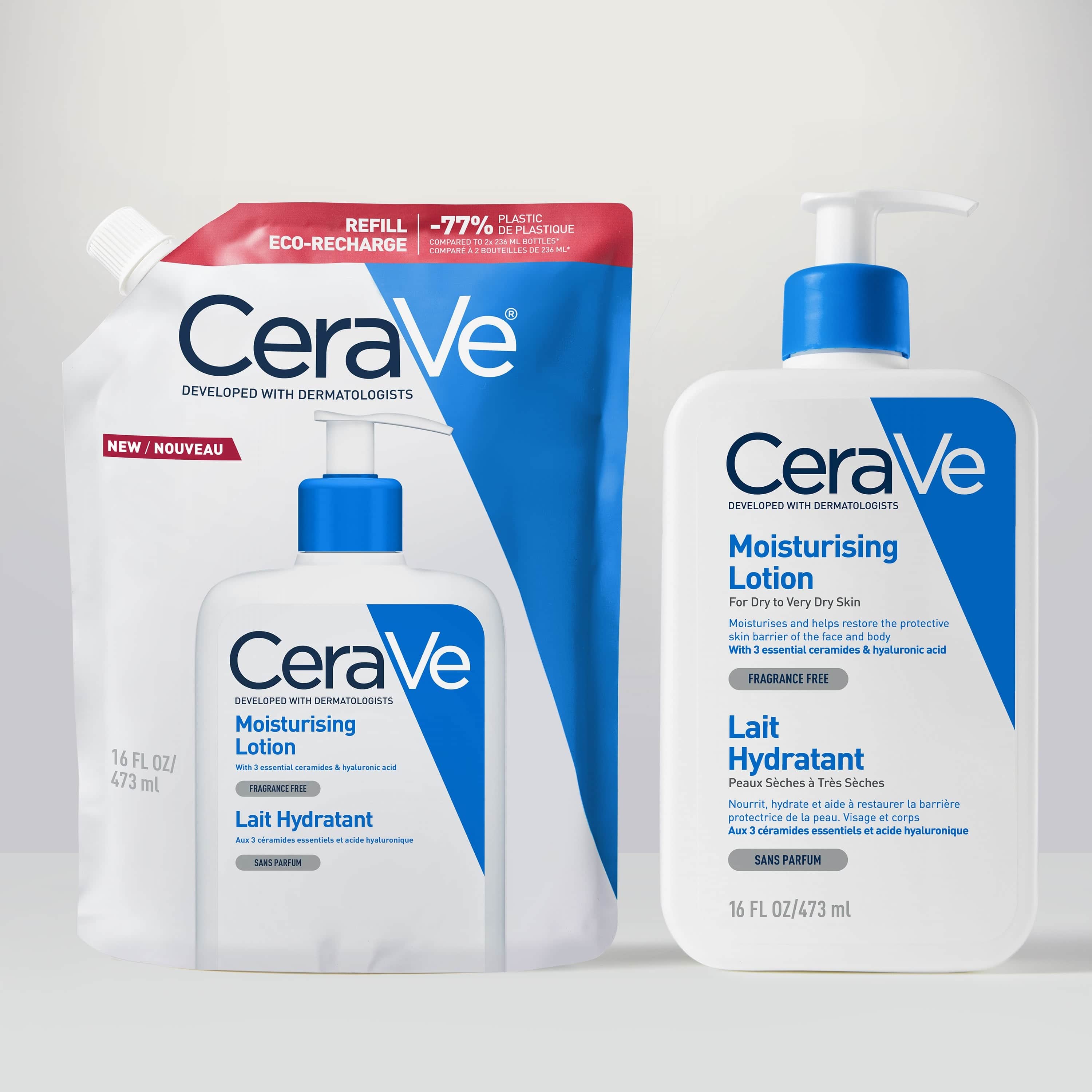 Cerave Loción hidratante cuerpo y rostro con ácido hialurónico Recarga 473ml