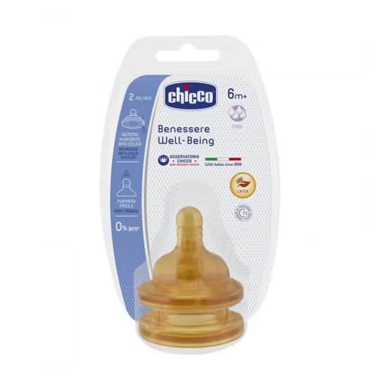 Chicco Tetina Well-Being Tetina Látex +6m 2uds