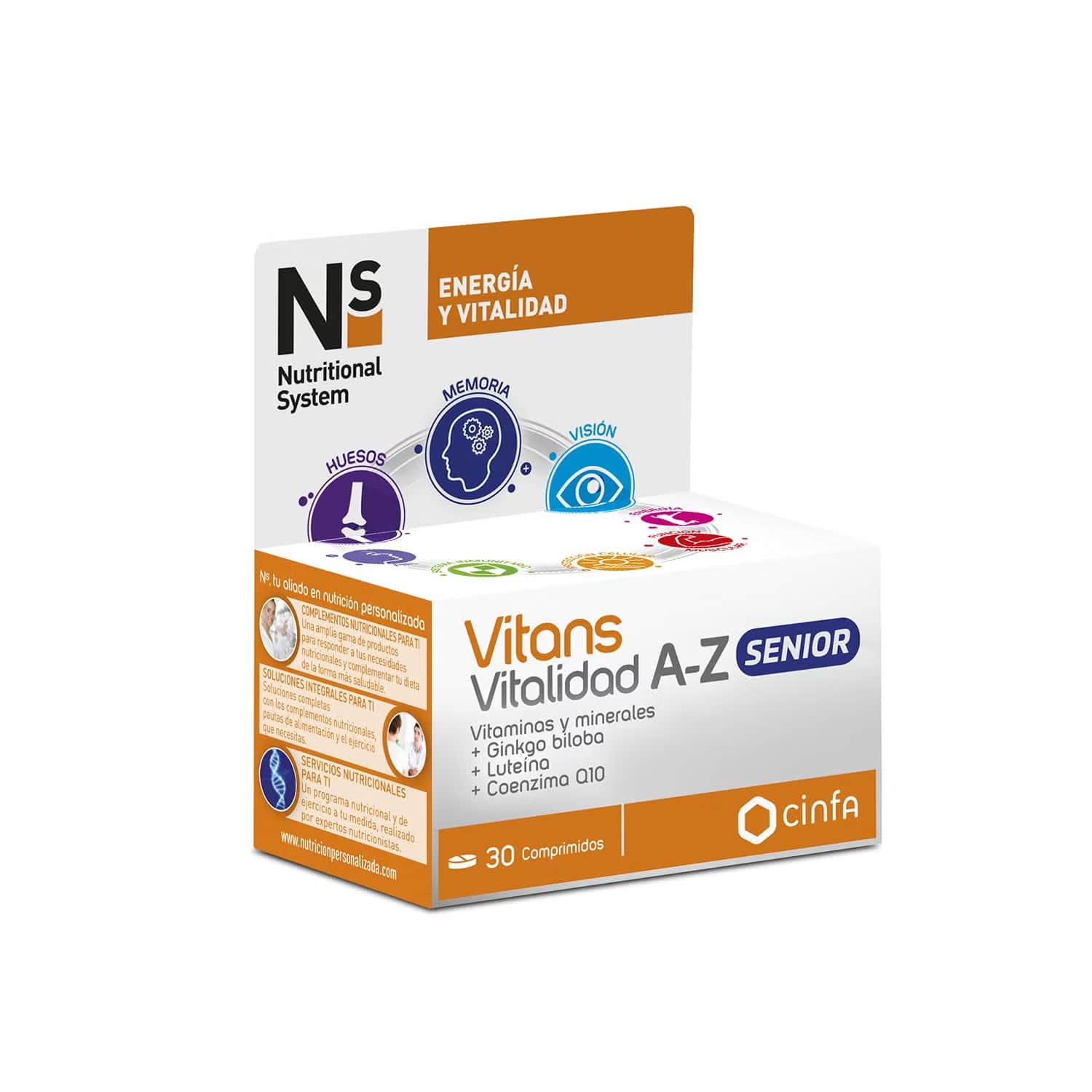 Cinfa Complemento Alimenticio Vitans Vitalidad A-Z Senior 30comp
