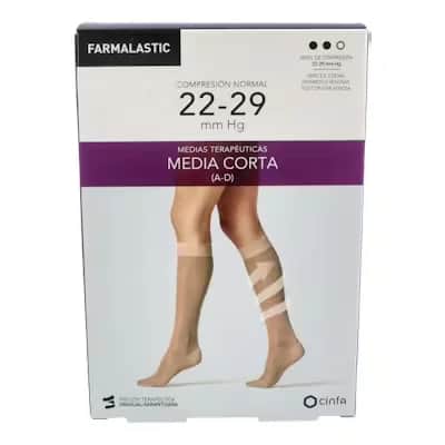 Farmalastic Media Corta Beige | Compresión Venosa