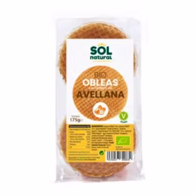 Solnatural Obleas Avellanas 175g | Snack Bio