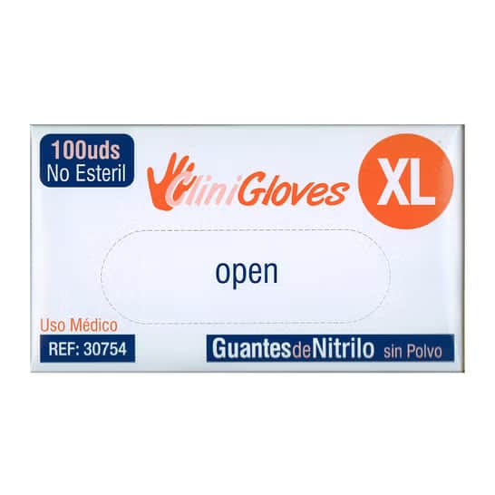 CliniGloves Guantes de Nitrilo Sin Polvo 100uds