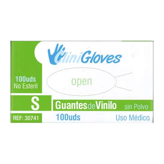 CliniGloves Guantes Nitrilo Sin Polvo Talla S 100uds