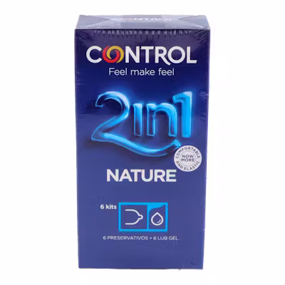 Control Natureza 2 en 1 Preservativos 6u - Gel