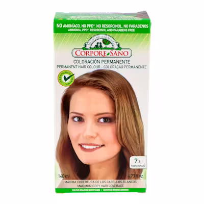 Corpore Sano Tinte Rubio Dorado 7.3 - Sin Químicos
