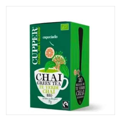 Cupper Té Chai Green 20 Bolsitas - Infusión Bio
