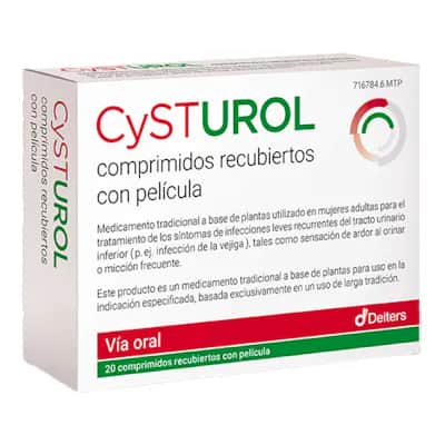 Cysturol 20 Comp - Infección Urinaria Mujer
