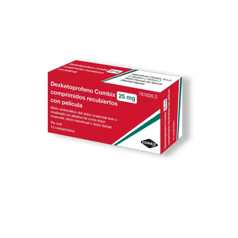 DEXKETOPROFENO COMBIX EFG 25 MG 12 COMPRIMIDOS RECUBIERTOS
