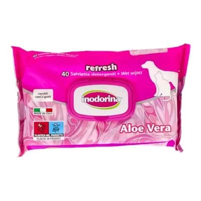 Inodorina Toallitas Refresh Aloe Vera - Limpieza Mascotas