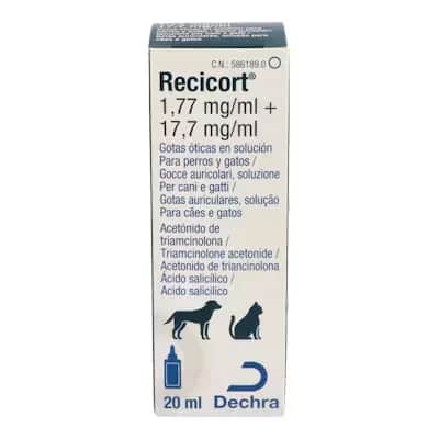 Recicort Gotas Óticas 20 ml - Otitis en Perros y Gatos