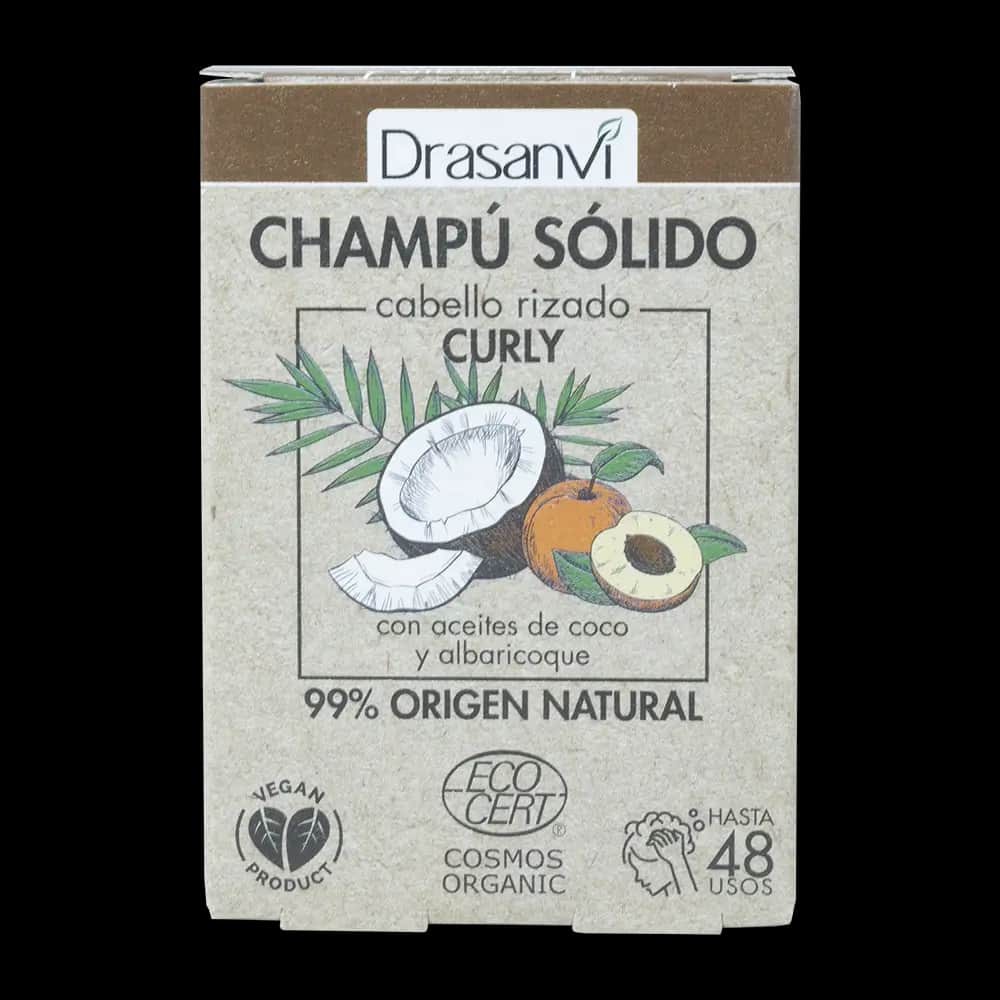 Drasanvi Champu Solido Cabello Rizado Ecocert , 80 gr