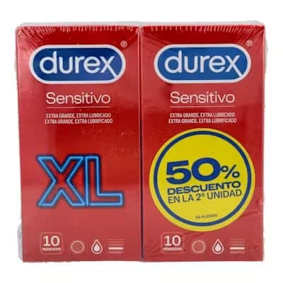 Durex Duplo Sensitivo XL 10 x 2 - Preservativos Extra